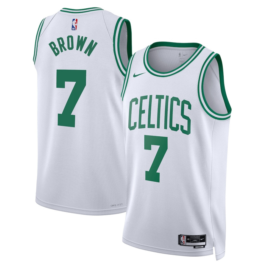 Jaylen Brown 7 Boston Celtics Unisex Swingman Association Editio White NBA Jersey Unisex