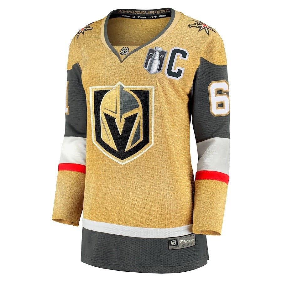 Mark Stone 61 Vegas Golden Knights 2023 Stanley Cup Final Home Breakaway Player Gold NHL Jersey Women's