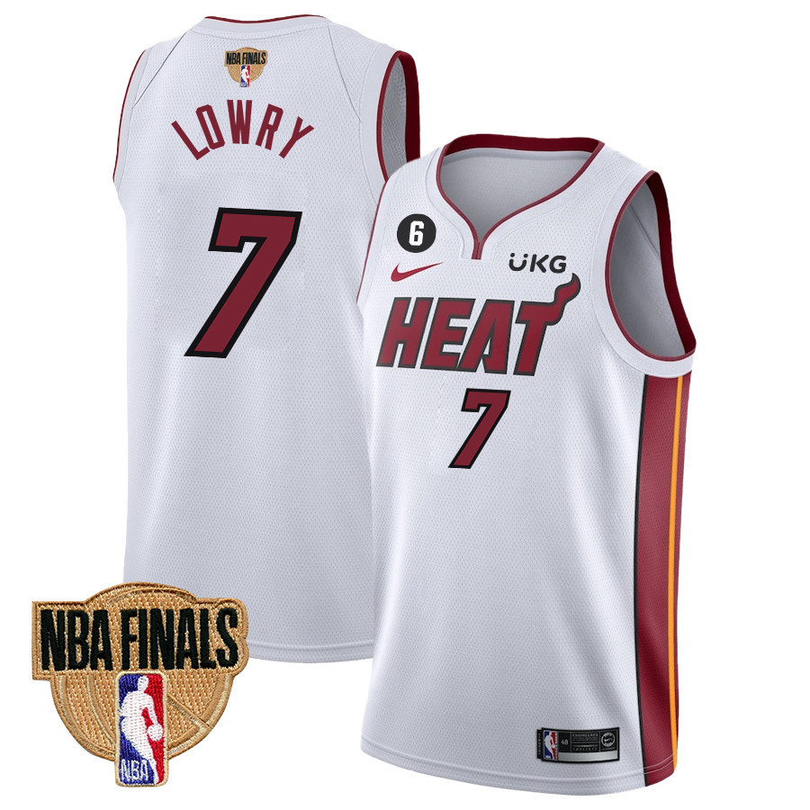 Kyle Lowry 7 Miami Heat Final Champions 2023 Swingman White NBA Jersey Men's