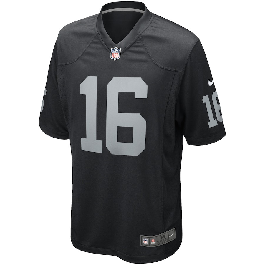 Jim Plunkett 16 Las Vegas Raiders Game Retired Black NFL Jersey Men's