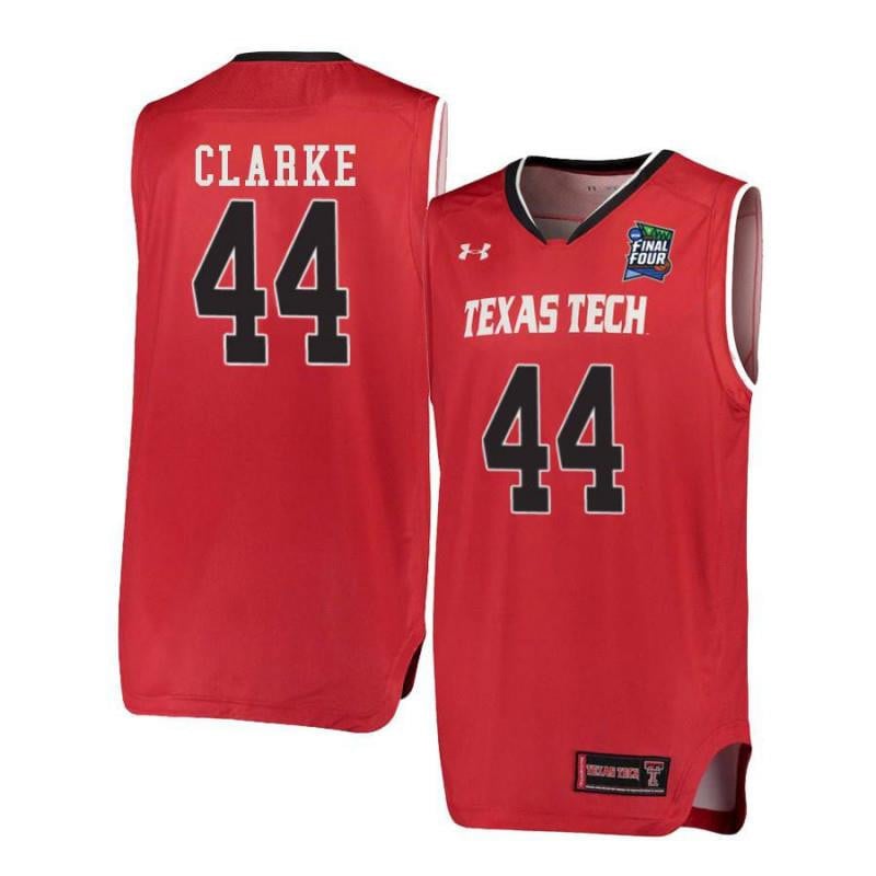 Under Armour 44 Chris Clarke Red Texas Tech Red Raiders NCAA Jersey Men's