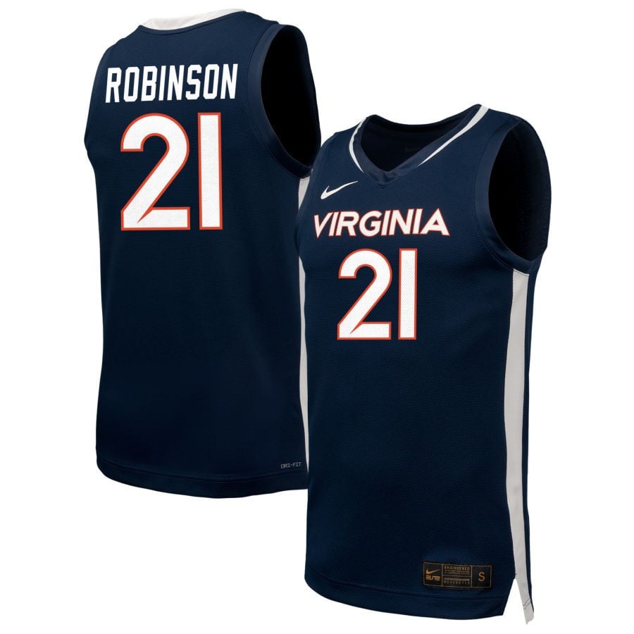 Anthony Robinson 21 Virginia Cavalier Unisex NIL Navy NCAA Jersey Unisex