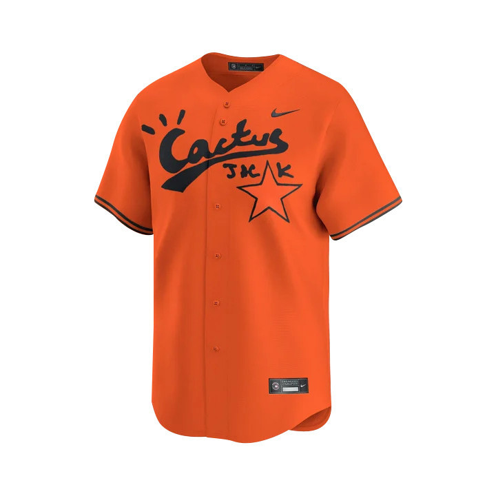 Justin Verlander 35 Houston Astros Cactus Jack Orange MLB Jersey Men's