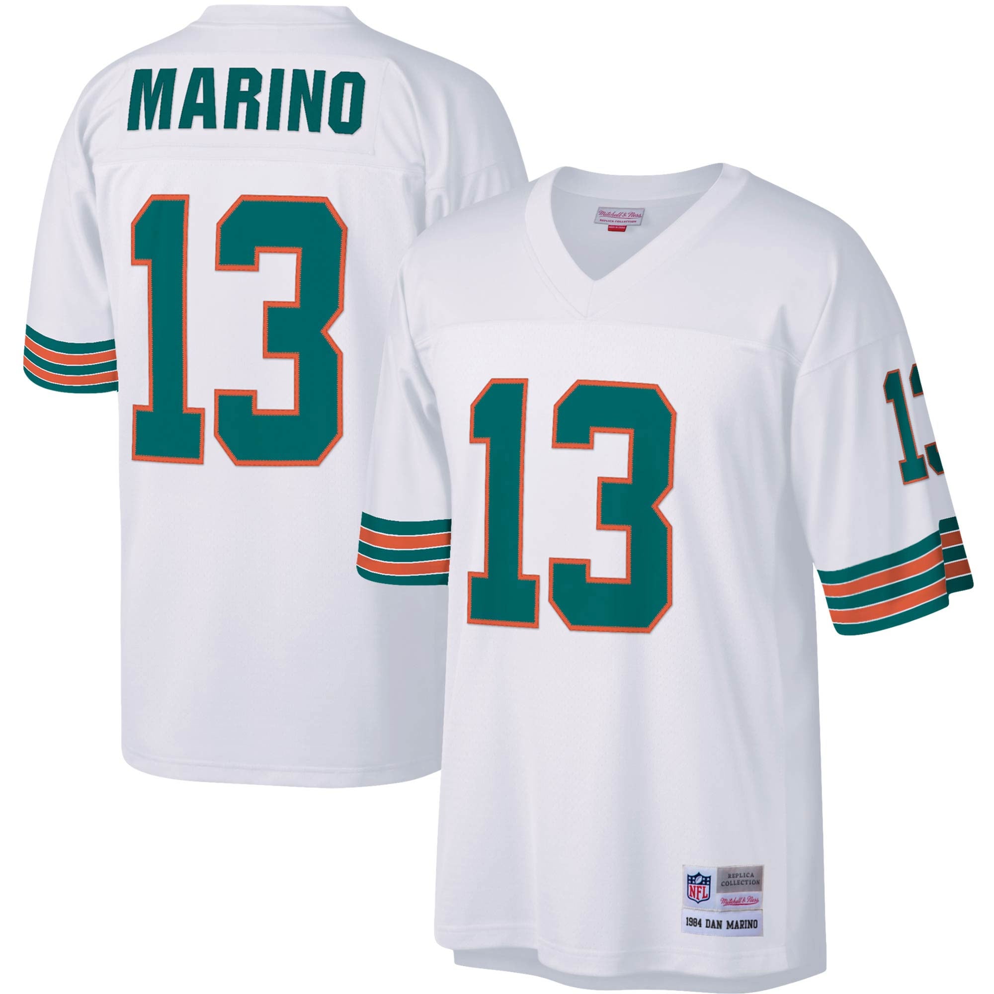 Miami Dolphins Dan Marino Mitchell Ness White Big Tall 1984 Retired Player NFL Jersey Men's