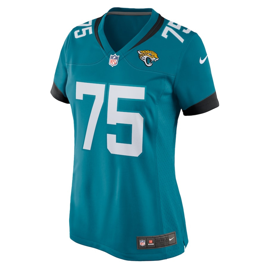 Cooper Hodges 75 Jacksonville Jaguars Game Teal NFL Jersey Women's