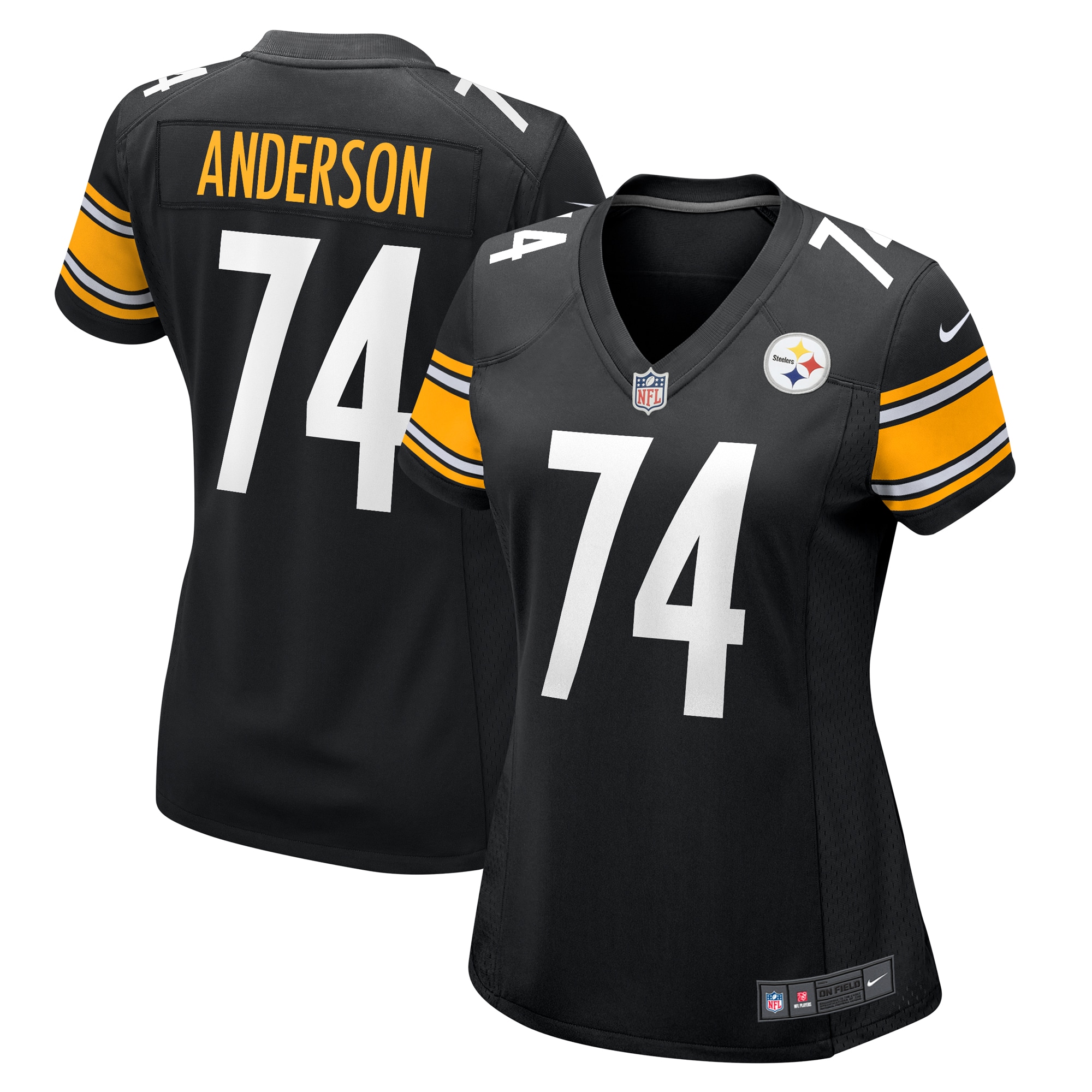 Pittsburgh Steelers Spencer Anderson Black Game NFL Jersey Women's