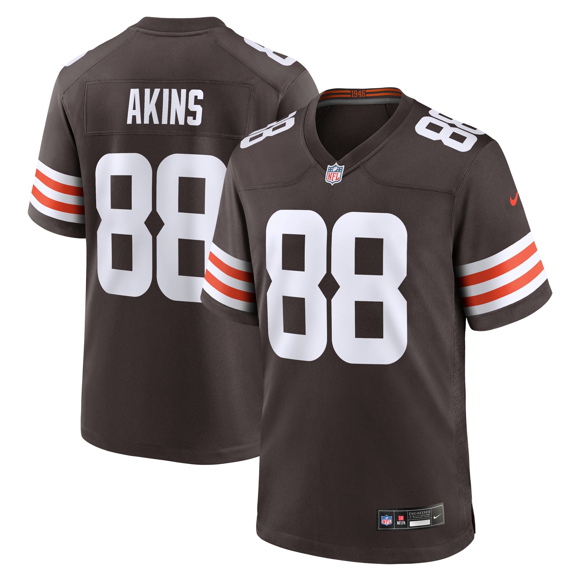 Cleveland Browns Akins Brown Team Game NFL Jersey Men's