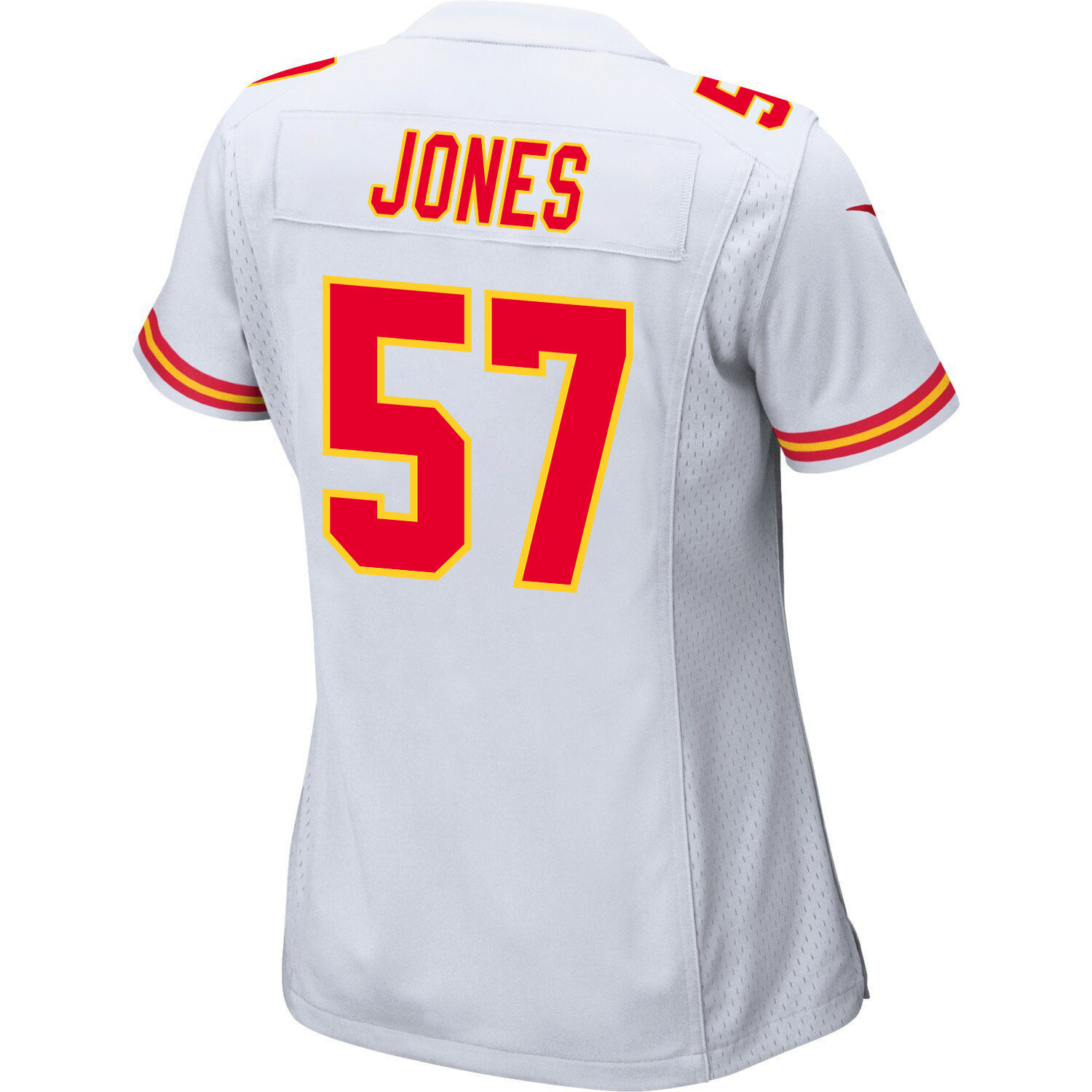 Truman Jones 57 Kansas City Chiefs Super Bowl LVIII Champions 4X Game White NFL Jersey Women's
