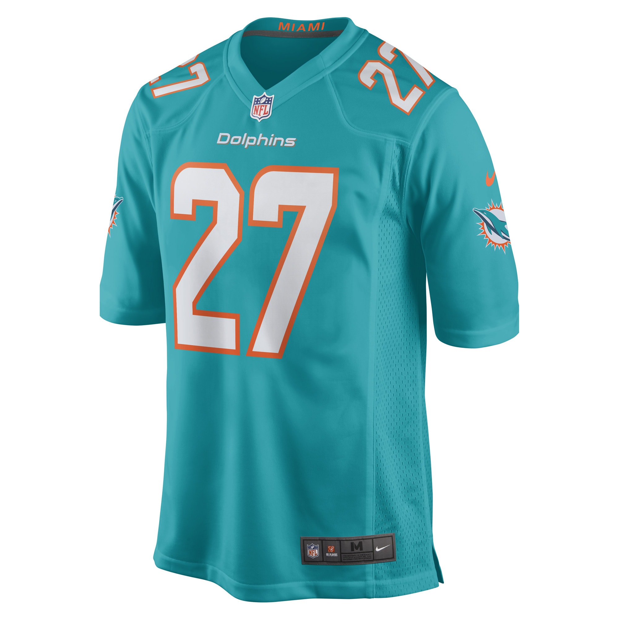 Miami Dolphins Keion Crossen Aqua Game Player NFL Jersey Men's