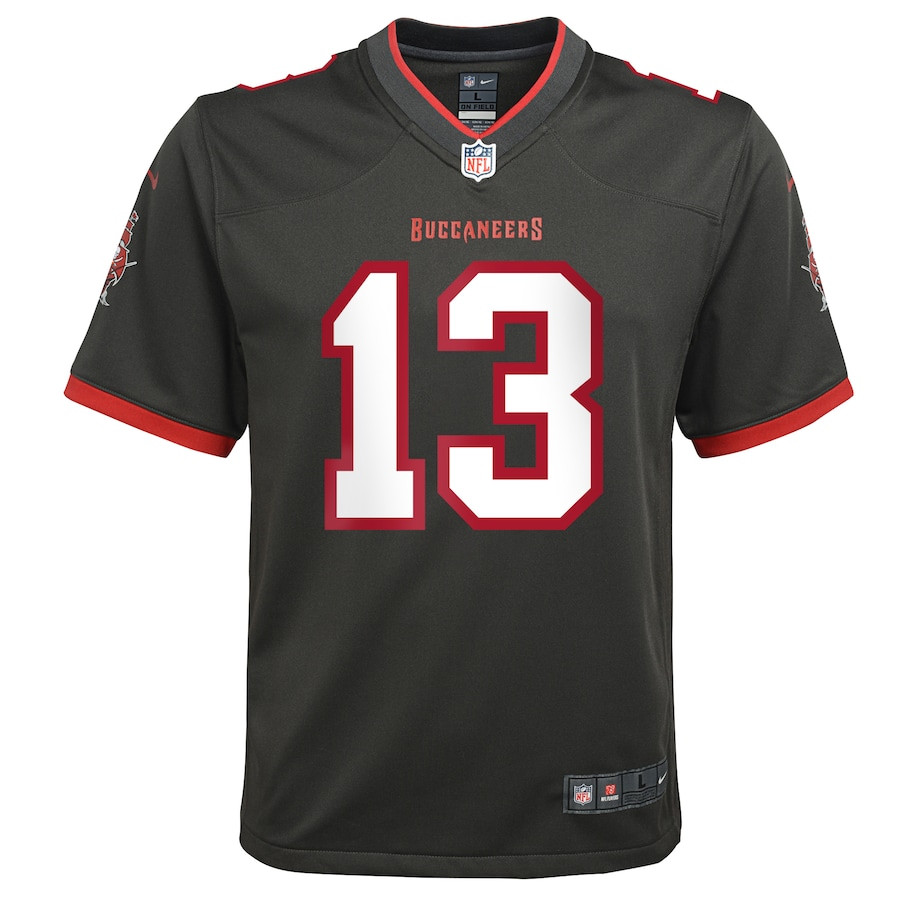 Mike Evans 13 Tampa Bay Buccaneers Game Pewter NFL Jersey Youth
