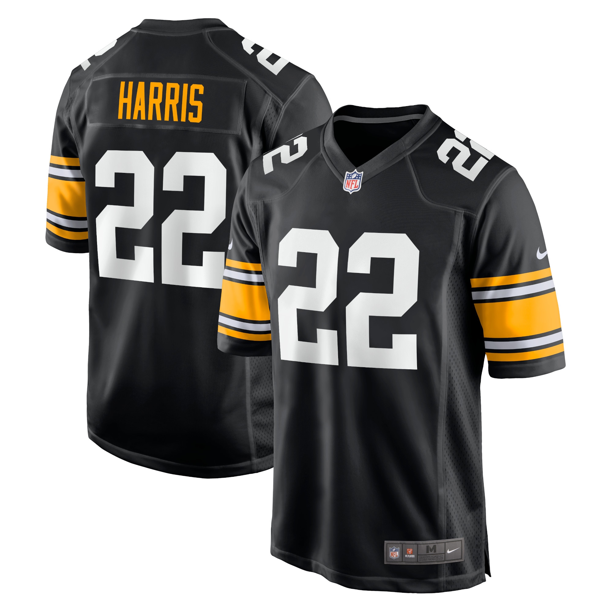 Pittsburgh Steelers Najee Harris Black Home Player Game NFL Jersey Men's