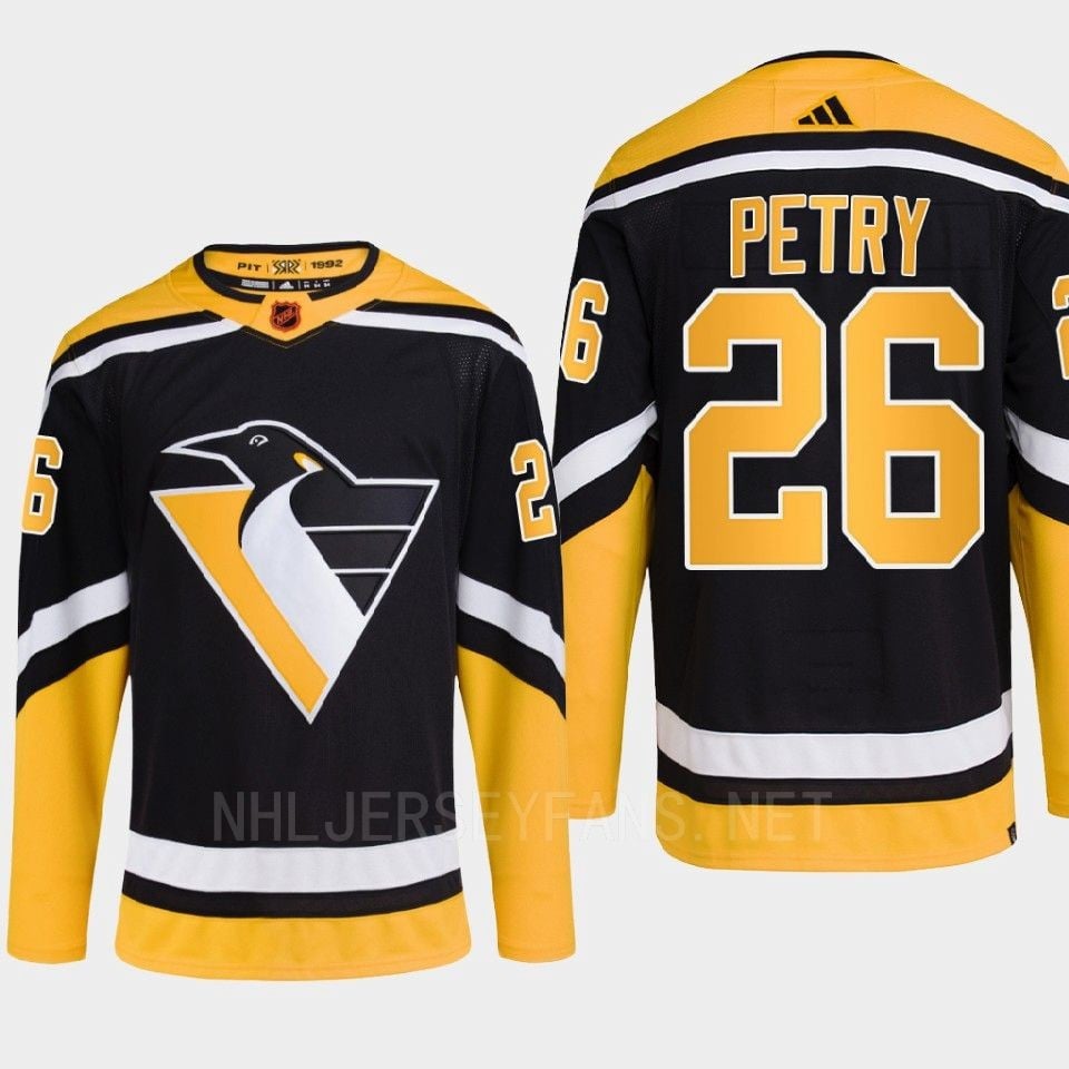 Pittsburgh Penguins 2022 Reverse Retro 2.0 Jeff Petry 26 Black Primegreen NHL Jersey Men's