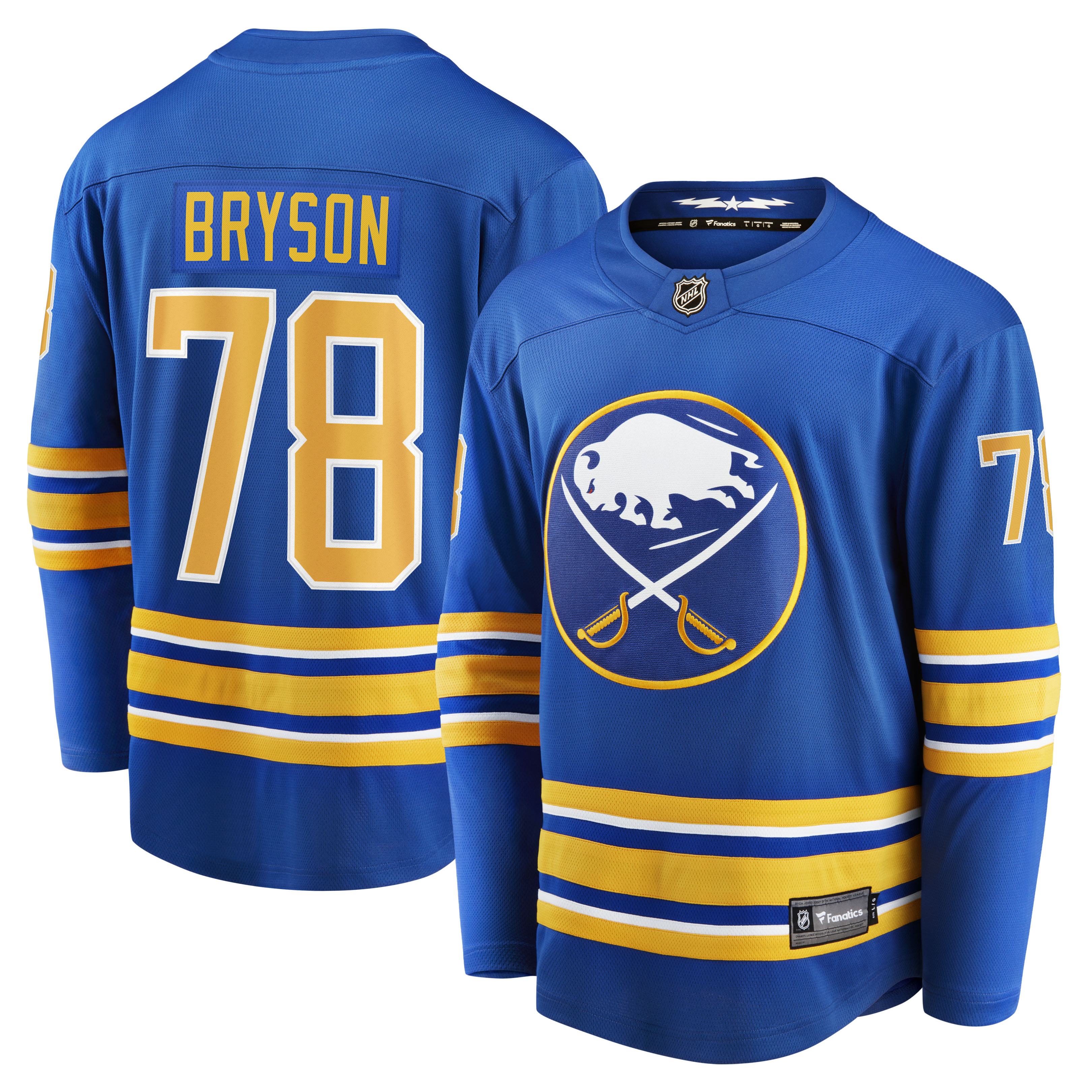 Buffalo Sabres Jacob Bryson Royal Home Breakaway Player NHL Jersey Men's