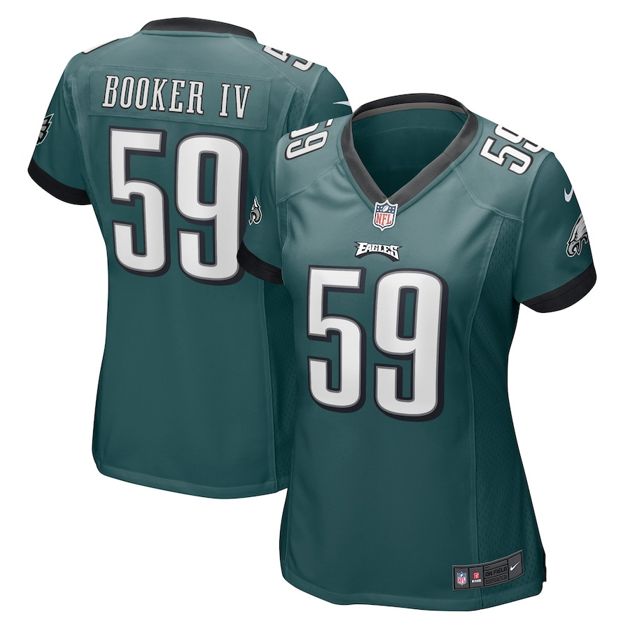 Thomas Booker IV 59 Philadelphia Eagles Game Midnight Green NFL Jersey Women's