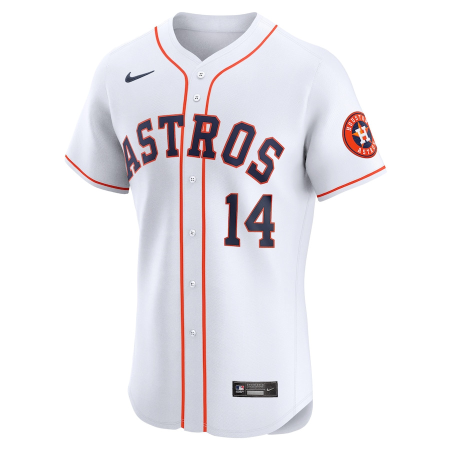 Mauricio Dubon 14 Houston Astros Home Elite Player White MLB Jersey Men's