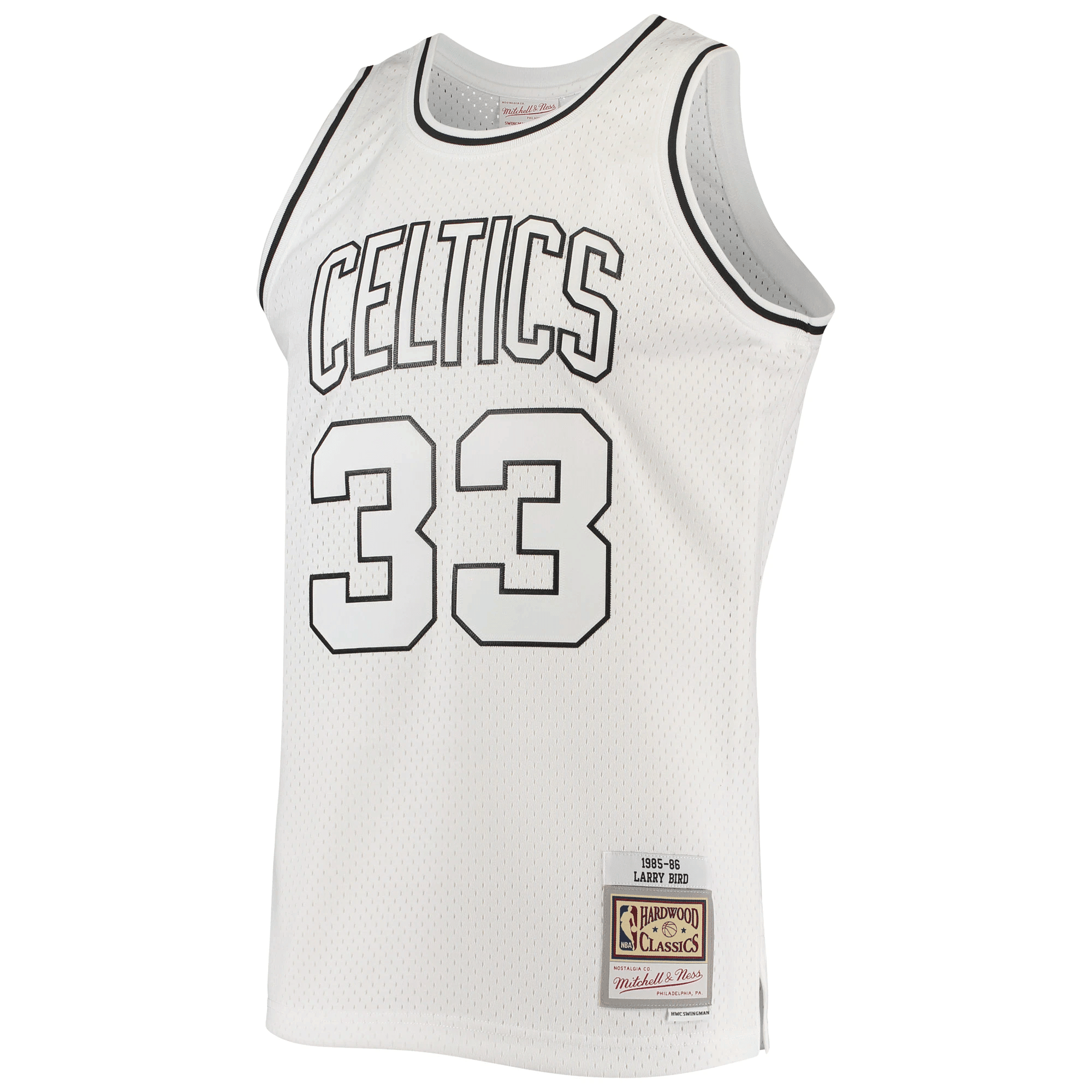 Larry Bird Boston Celtics Mitchell Nes White Out Swingman NBA Jersey Men's