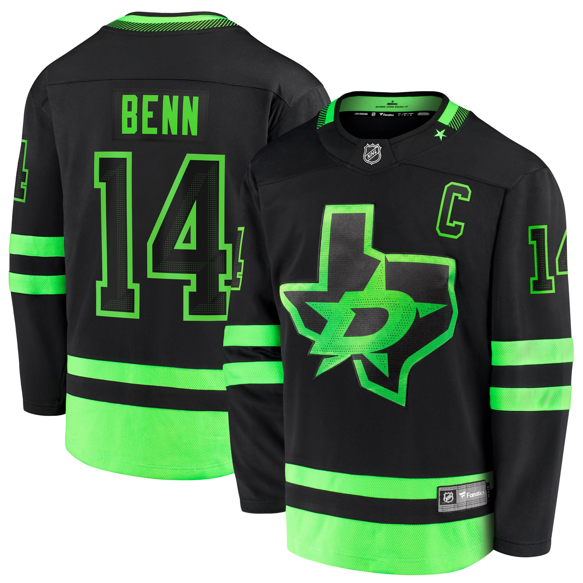 Dallas Stars Jamie Benn Black Alternate Premier Breakaway Player NHL Jersey Men's