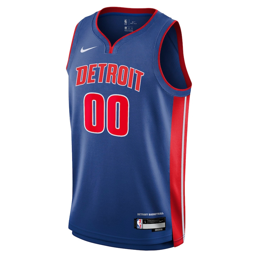 Detroit Pistons 2023/24 Icon Swingman Custom Blue NBA Jersey Men's