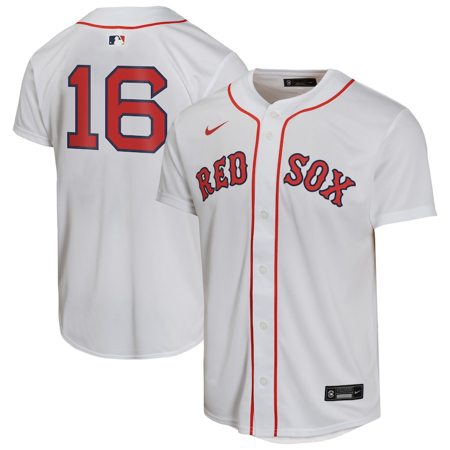 Jarren Duran 16 Boston Red Sox Home Player Game White MLB Jersey Youth