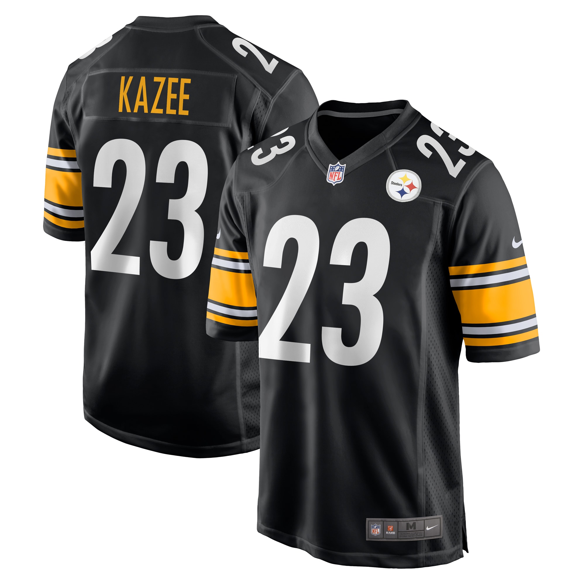 Pittsburgh Steelers Damontae Kazee Black Game NFL Jersey Men's