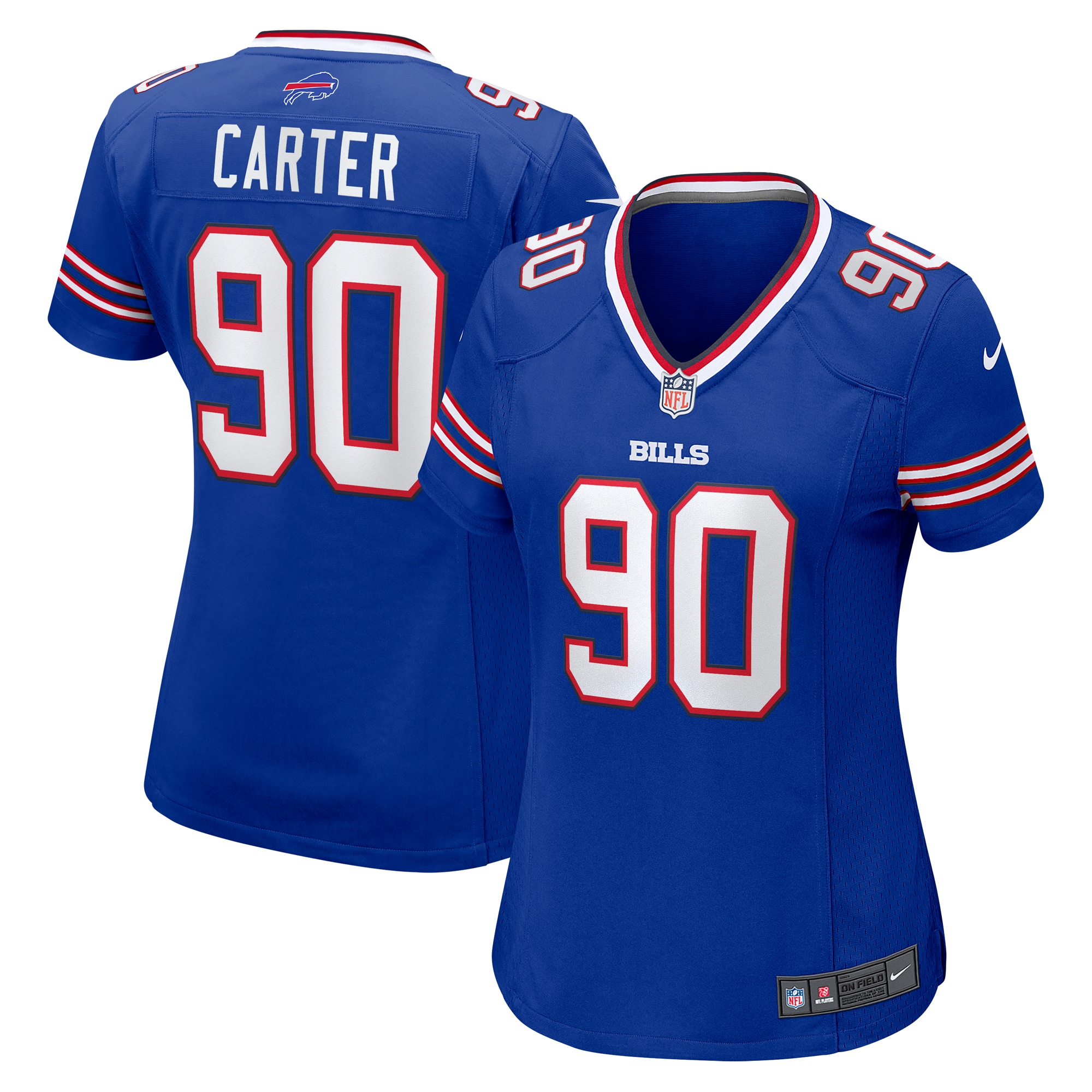 Buffalo Bills DeWayne Carter Royal Game NFL Jersey Women's