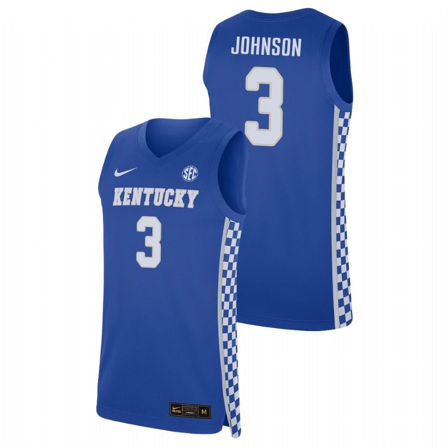 Keldon Johnson 3 Kentucky Wildcats Royal College NCAA Jersey Men's