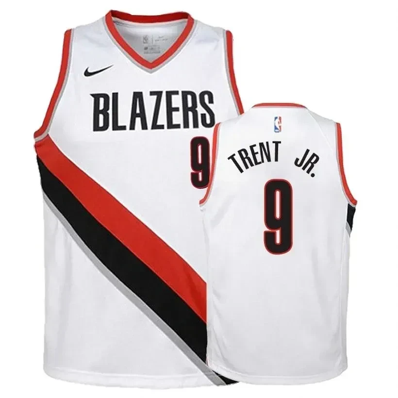 Blazers Gary Trent Jr. 9 Associatio White NBA Jersey Youth