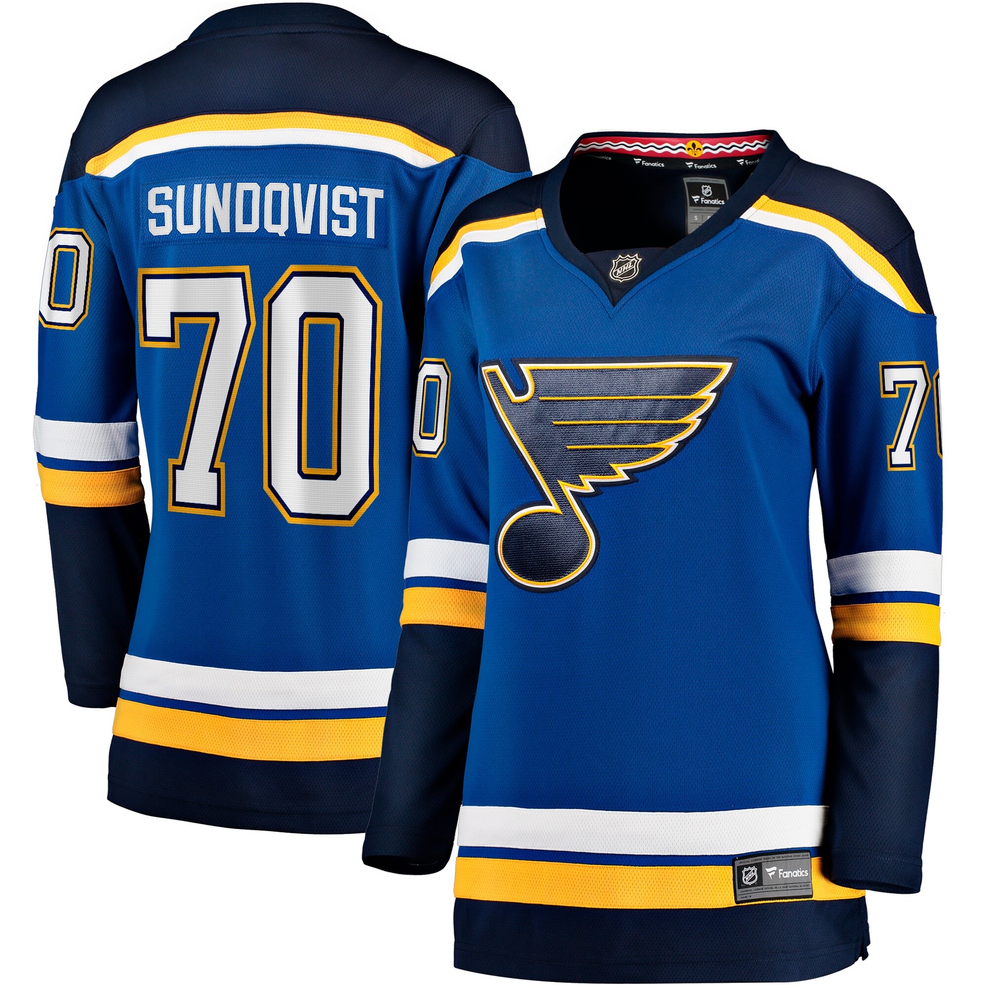 St. Louis Blues Oskar Sundqvist Blue Home Breakaway Player NHL Jersey Women's