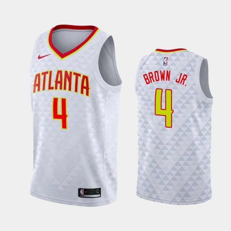Atlanta Hawks 4 Charlie Brown Jr. Association Swingman White NBA Jersey Men's