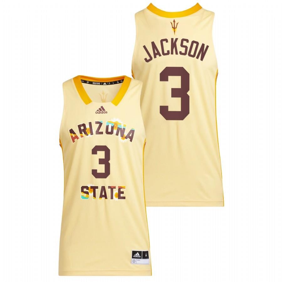 Marreon Jackson 3 Yellow Arizona State Sun Devils 2022 Honoring Black Excellence NCAA Jersey Men's