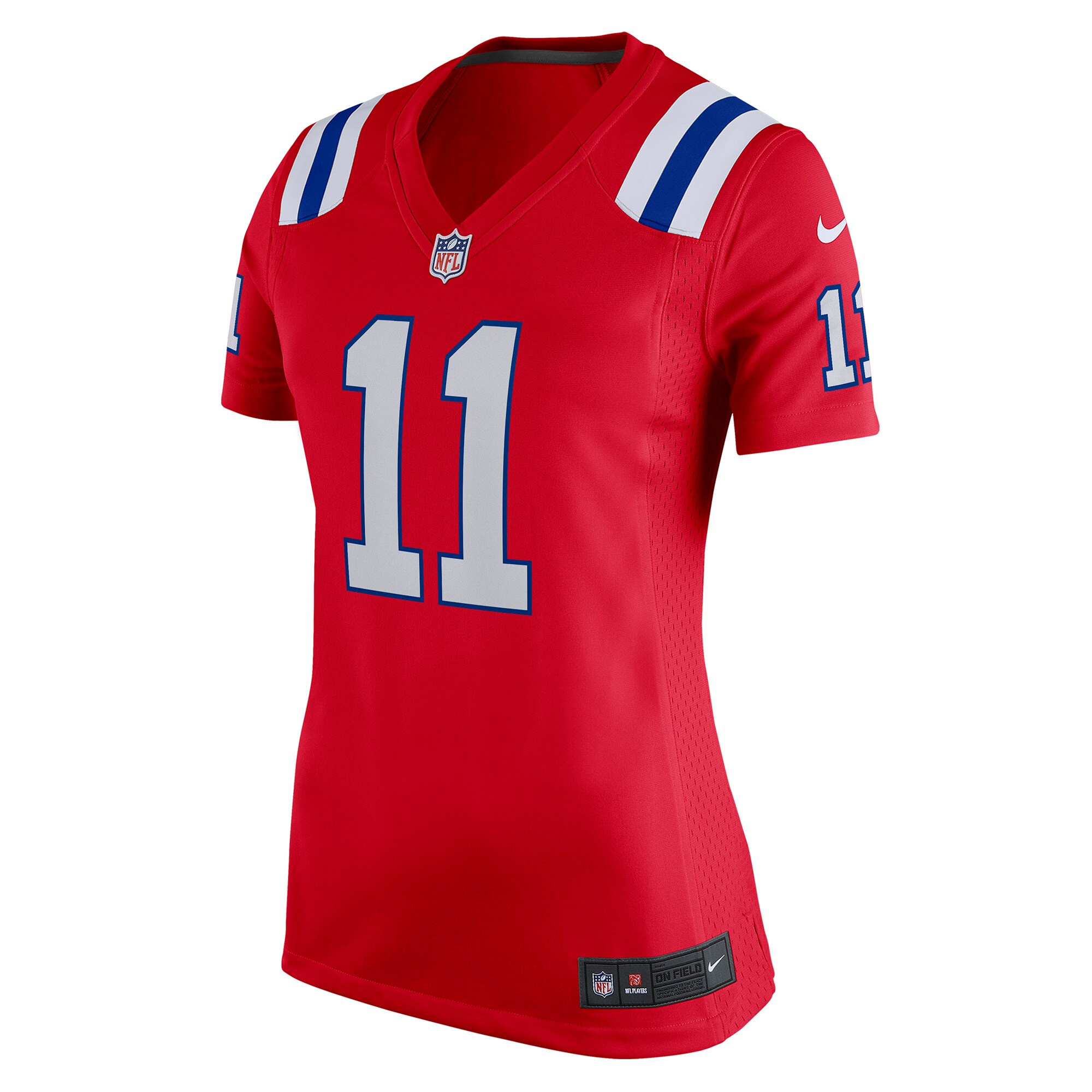 New England Patriots Drew Bledsoe Red Retired Game NFL Jersey Women's