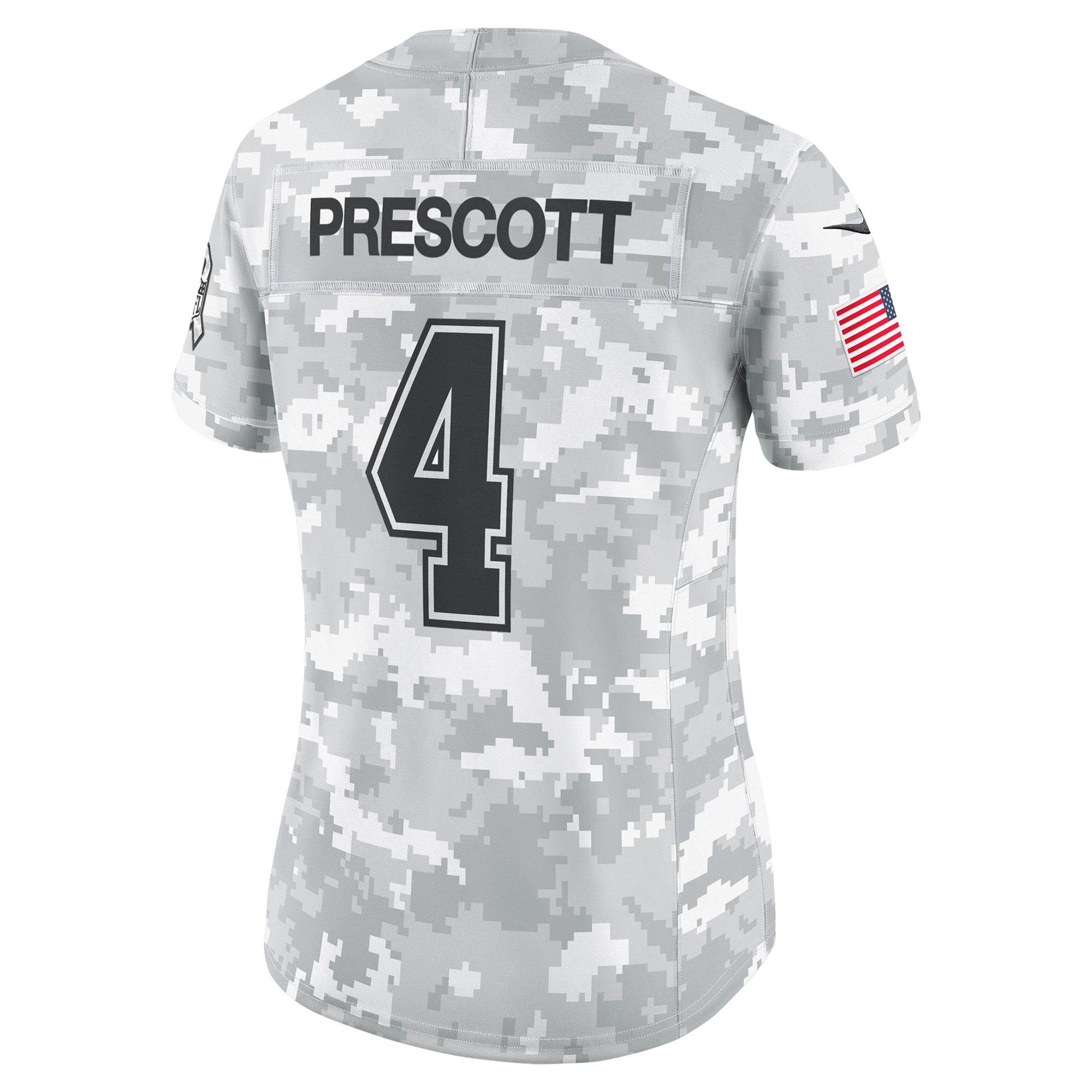 Dallas Cowboys Dak Prescott Arctic Camo 2024 Salute to Service Limited NFL Jersey Women's