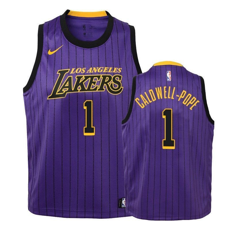 Los Angeles Lakers Kentavious Caldwell-pope 1 City Purple NBA Jersey Youth