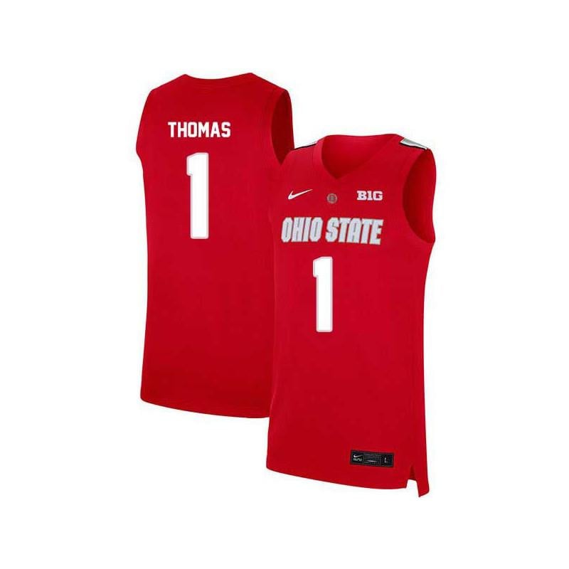 1 Deshaun Thomas Red Elite Ohio State Buckeyes NCAA Jersey Men's