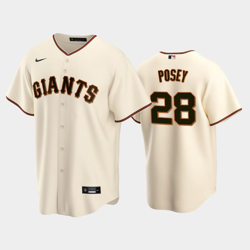 #28 Buster Posey Cream Home San Francisco Giants MLB Jersey Men's