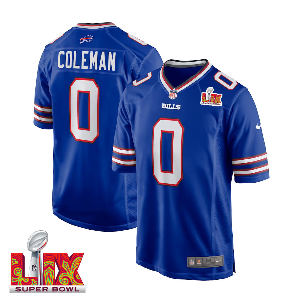 Keon Coleman #0 Buffalo Bills Super Bowl LIX Royal NFL Jersey Men's
