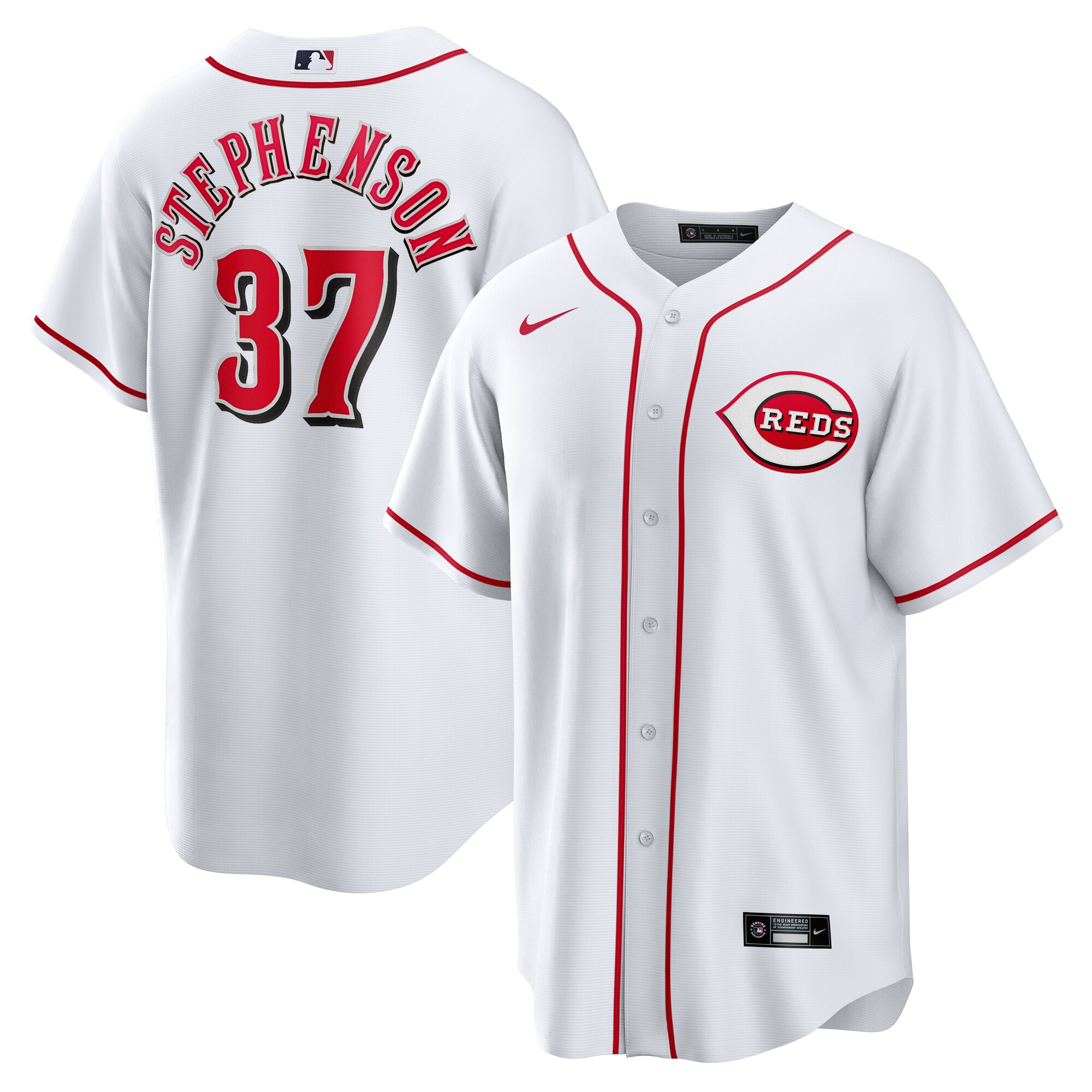 Cincinnati Reds Tyler Stephenson White Home MLB Jersey Men's