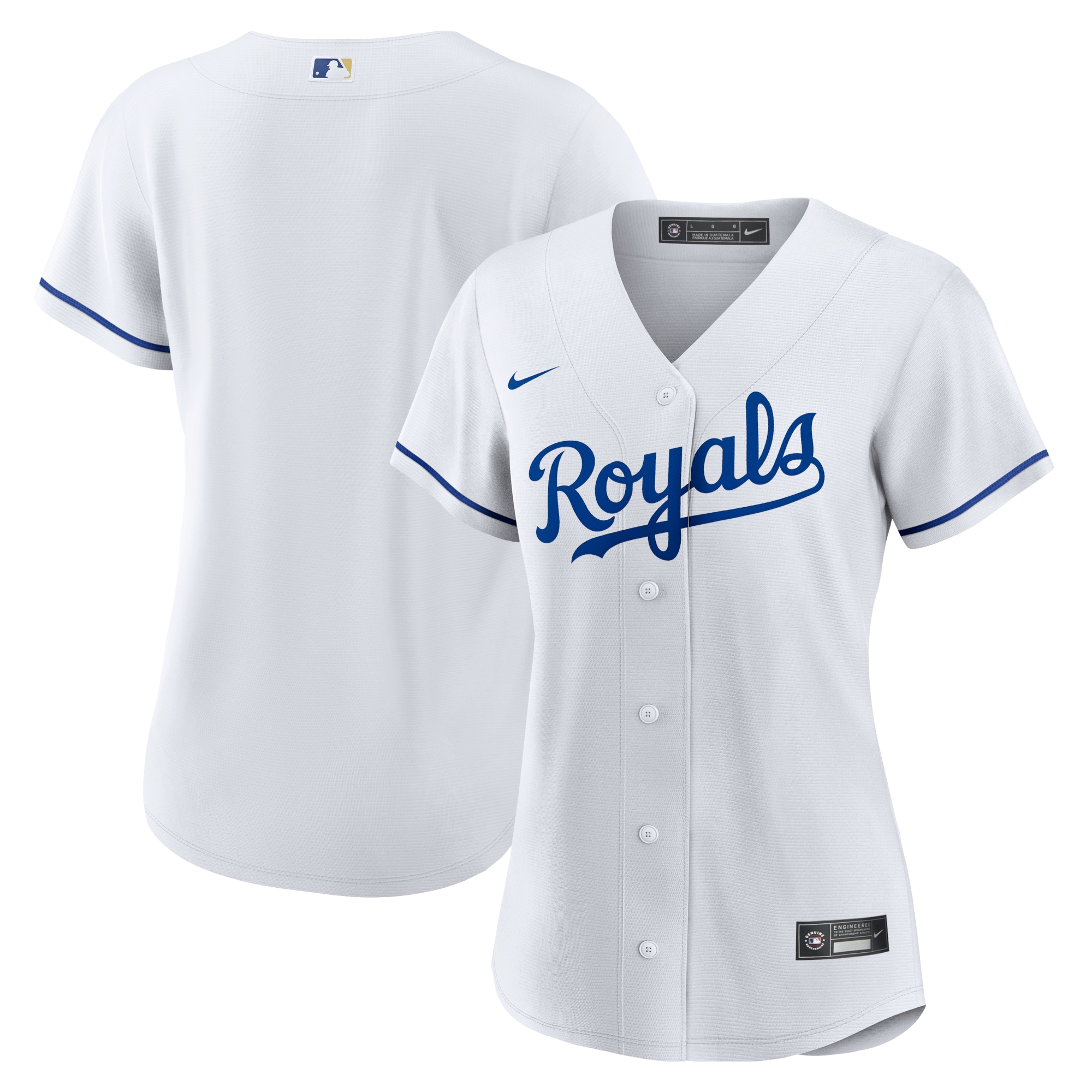 Kansas City Royals White Home Team MLB Jersey Women's