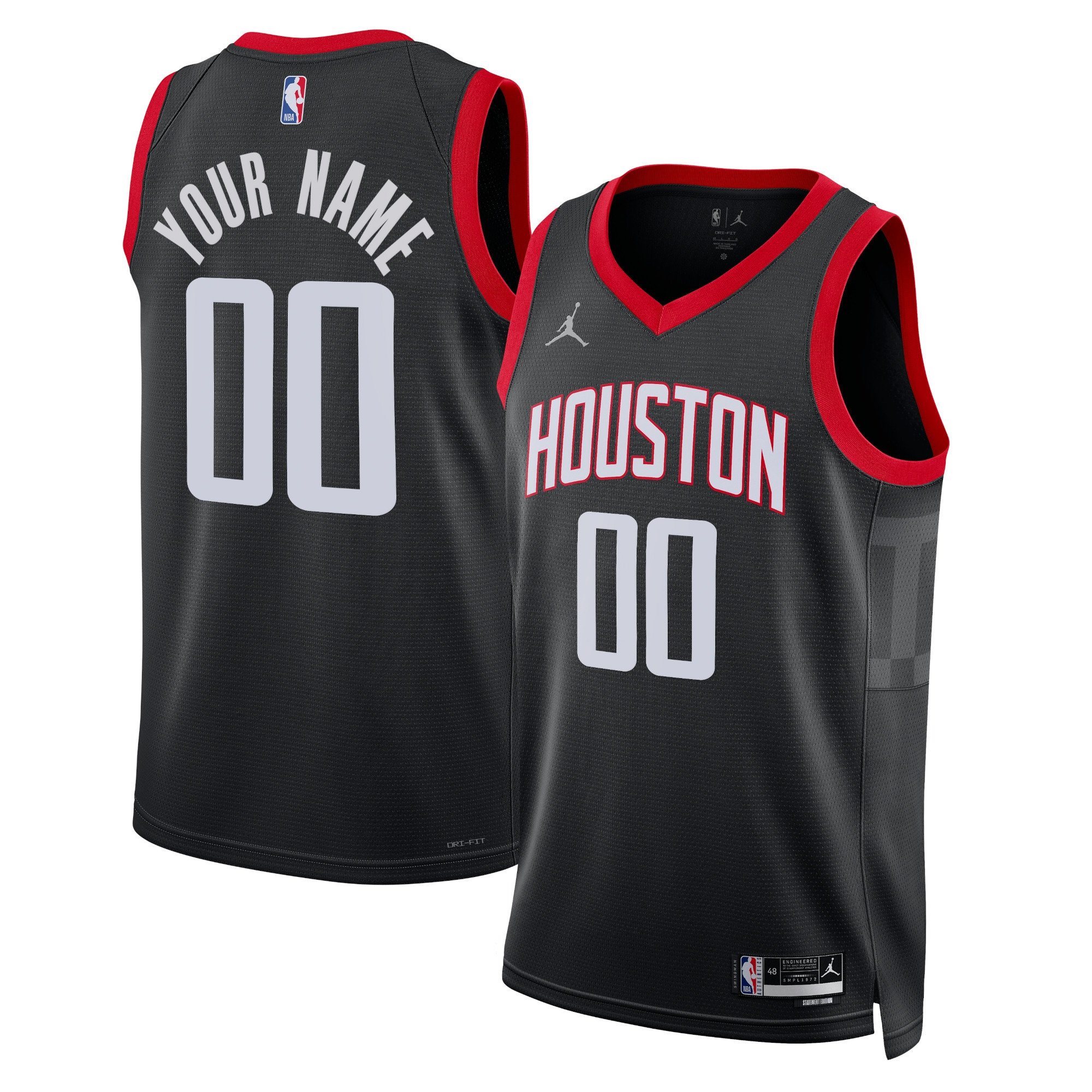 Houston Rockets Unisex 2024/25 Swingman Custom Statement Edition Black NBA Jersey Unisex