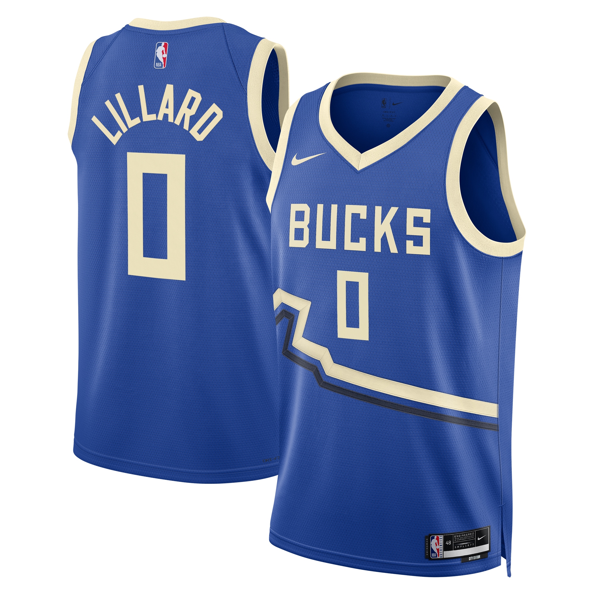 Milwaukee Bucks City Edition Swingman 2024 Royal Damian Lillar Unisex NBA Jersey Unisex