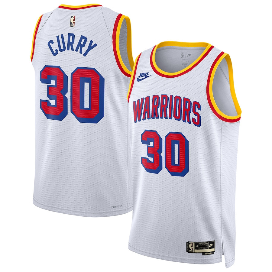 Stephen Curry 30 Golden State Warriors Unisex 2024/25 Swingman White Classic Edition NBA Jersey Unisex