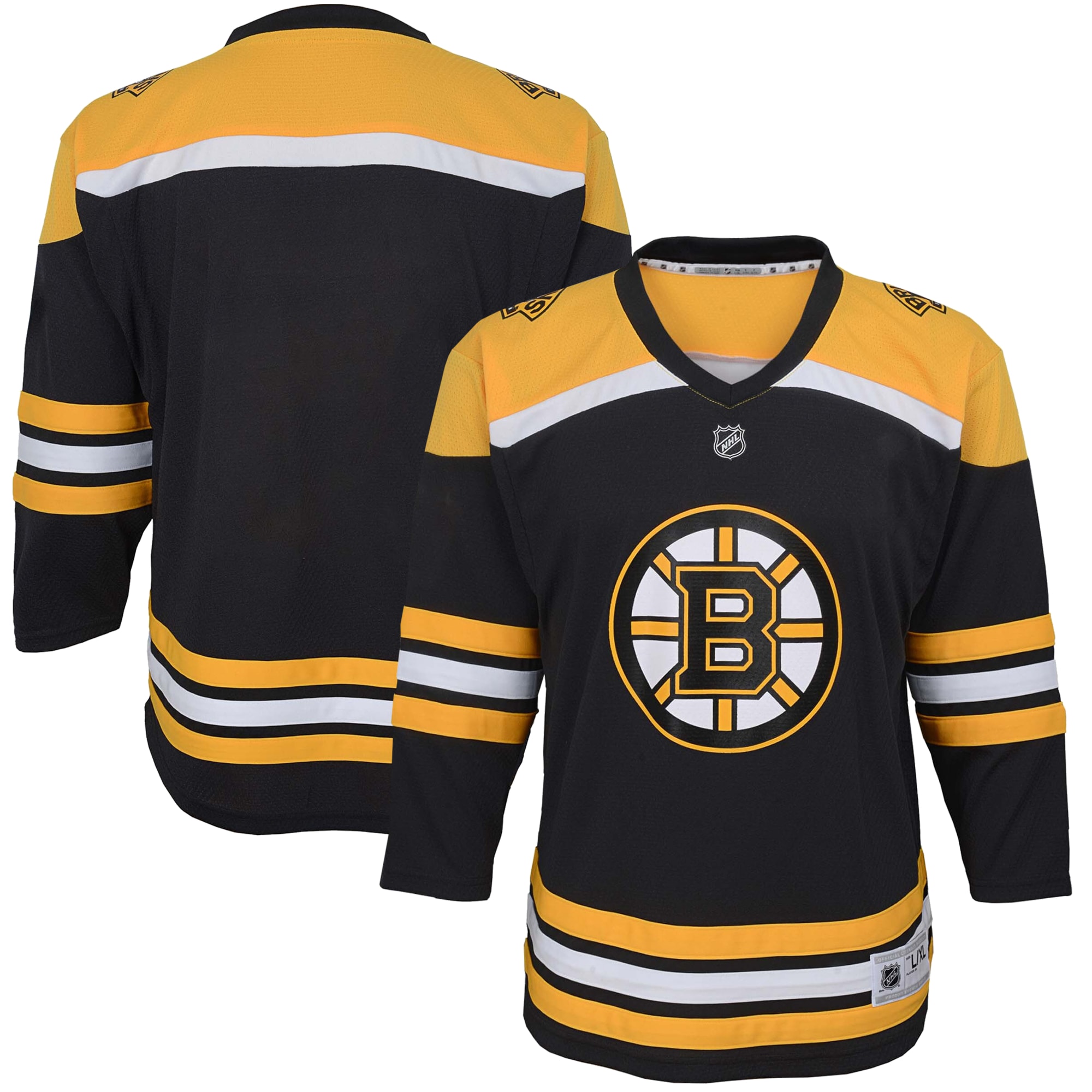 Boston Bruins Black Home Blank NHL Jersey Youth