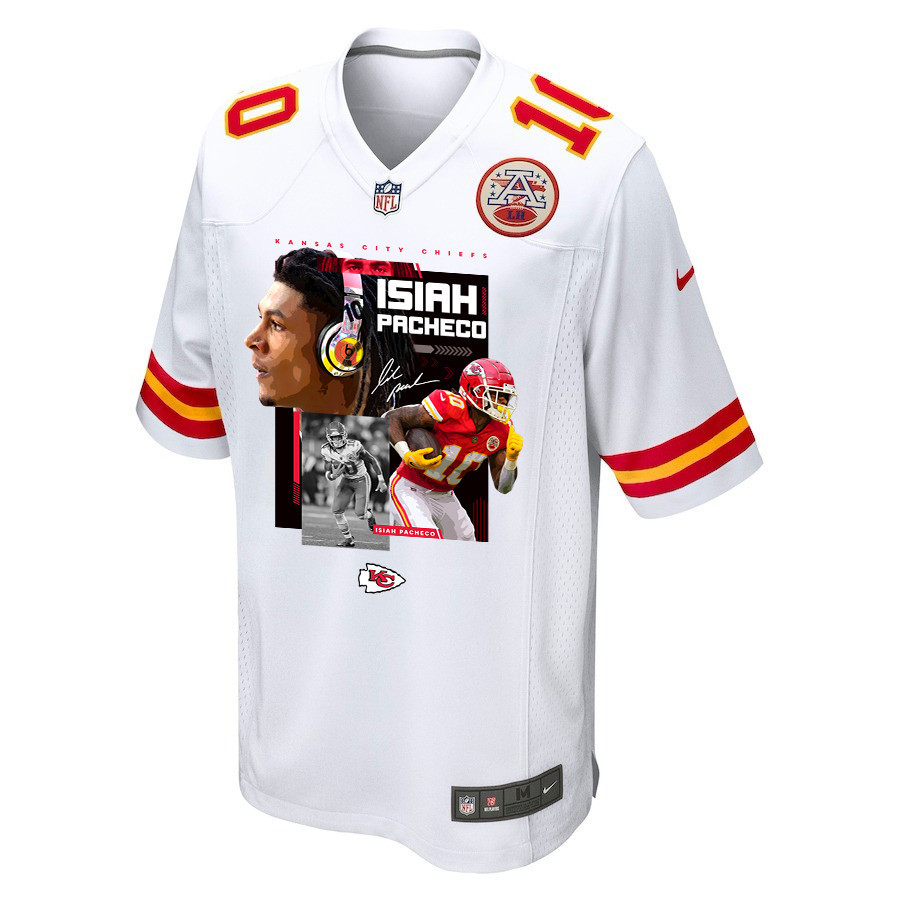 Isiah Pacheco 10 Kansas City Chiefs Pachinko Machine Game White NFL Jersey Men's