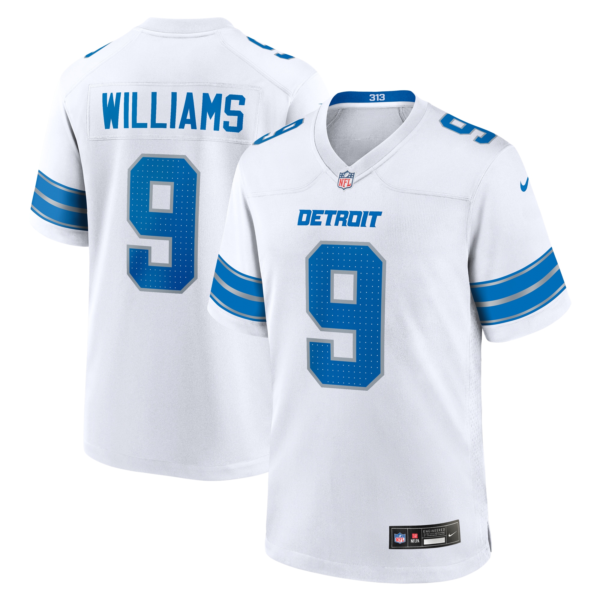 Detroit Lions Jameson Williams White White Game NFL Jersey Men's