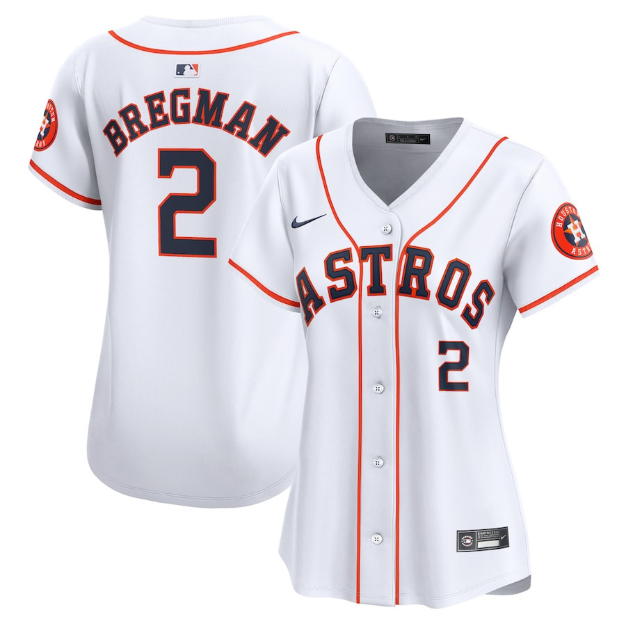 Alex Bregman 2 Houston Astros Home Limited Player White MLB Jersey Women's