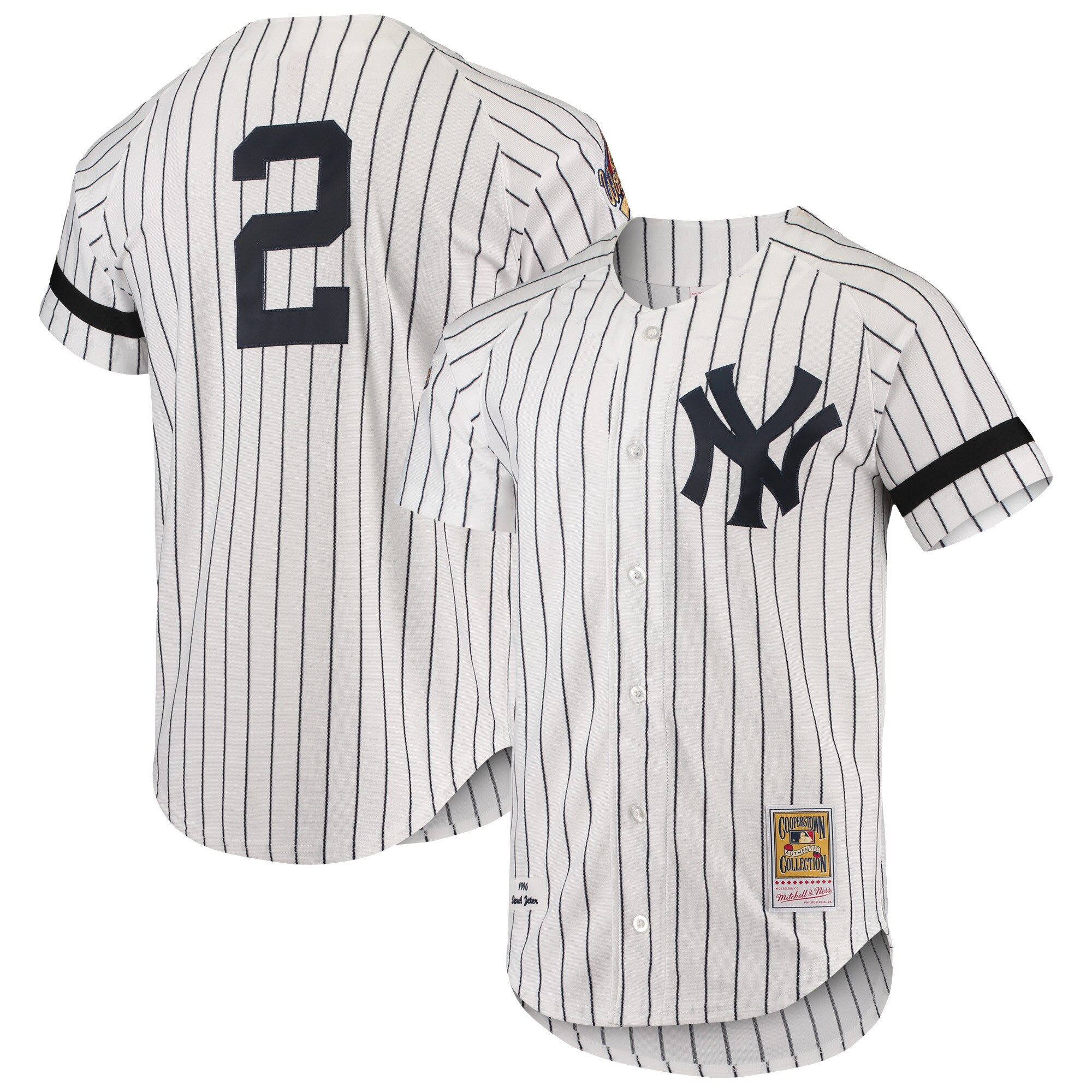 New York Yankees Mitchell Ness White Cooperstown Collection 1996 Home MLB Jersey Men's