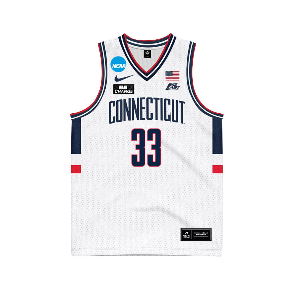 Apostolos Roumoglou 33 UConn Huskies 2024 White Unisex NCAA Jersey Unisex
