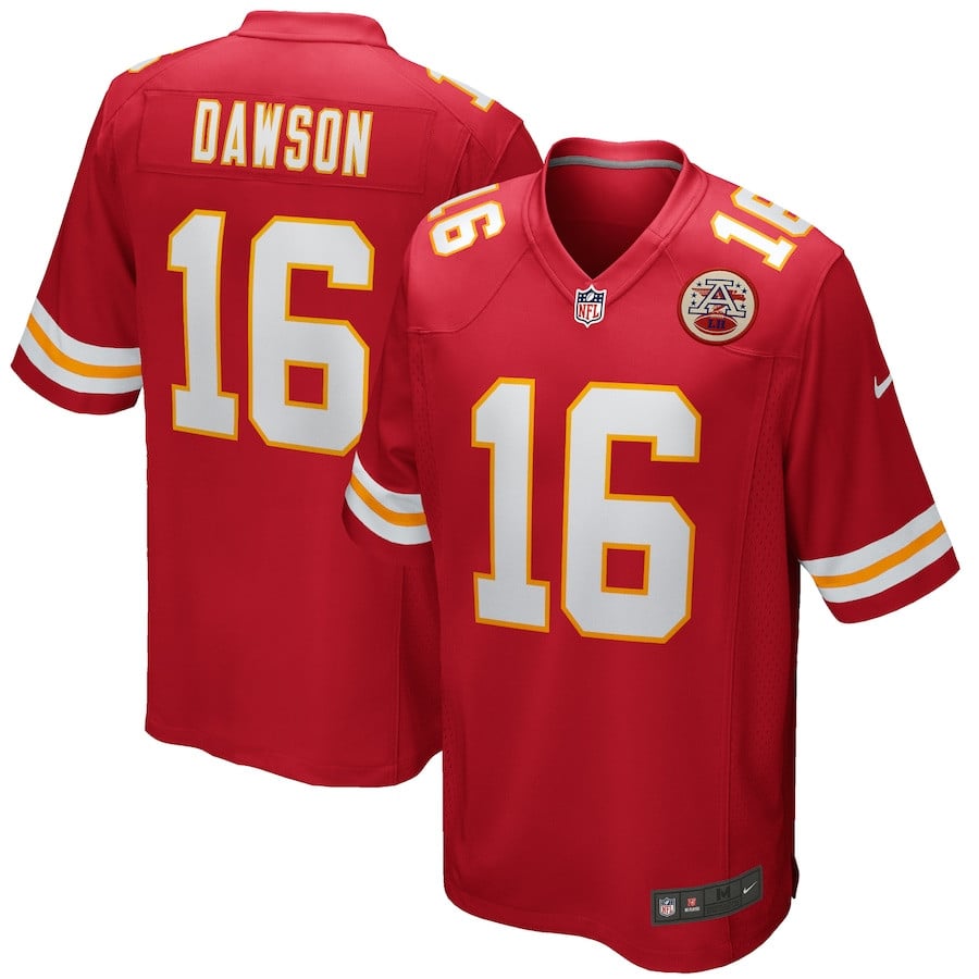 Len Dawson 16 Kansas City Chiefs Game Retired Red NFL Jersey Men's