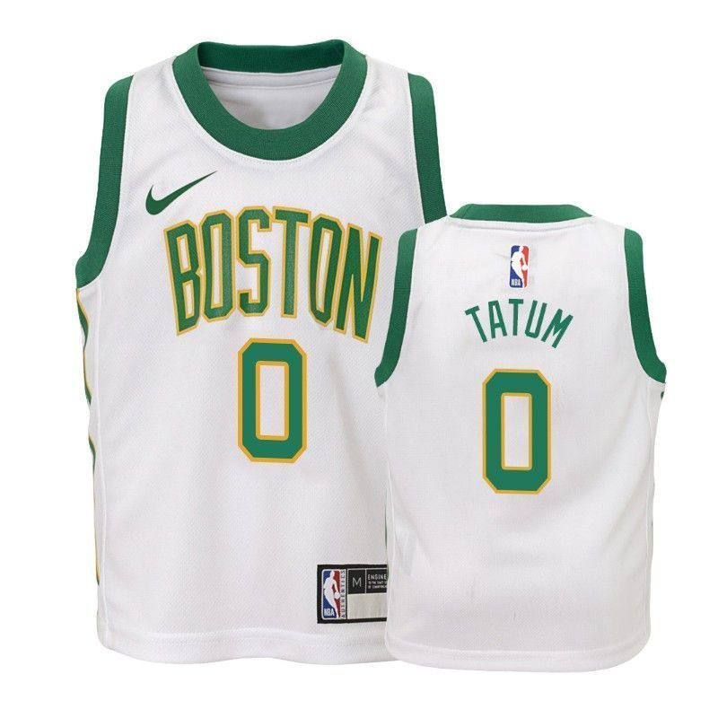 Celtics Jayson Tatum 0 Cit White NBA Jersey Youth
