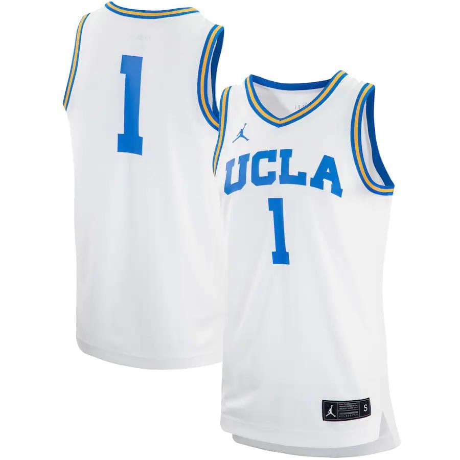 UCLA Bruins Jordan Brand White #1 NCAA Jersey Men's